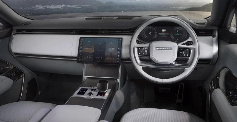 Le Range Rover Electric conjugue à bord un raffinement exceptionnel et une modernité affirmée